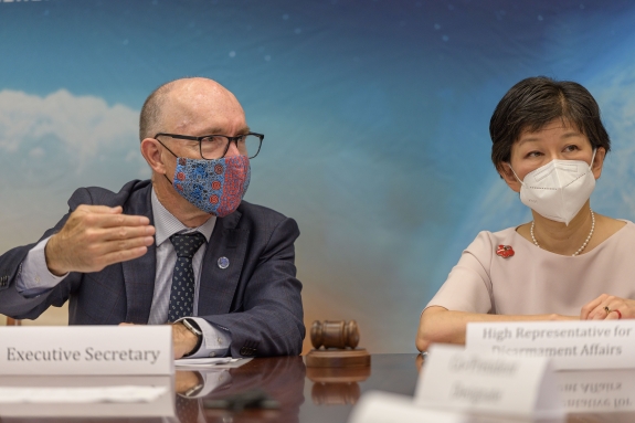 CTBTO head Robert Floyd and UN High Representative for Disarmament Affairs Izumi Nakamitsu.